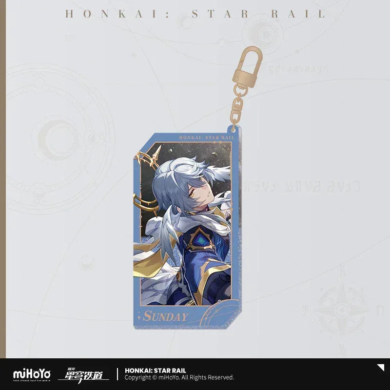 Invitation From The Stellar Series Glitter Quicksand Acrylic Keychain Honkai: Star Rail