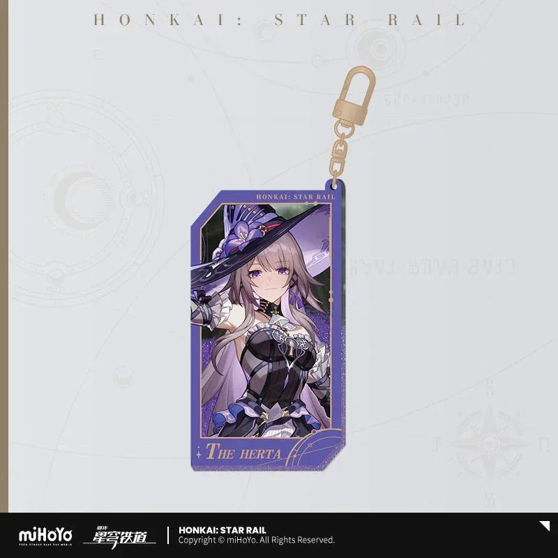 Invitation From The Stellar Series Glitter Quicksand Acrylic Keychain Honkai: Star Rail