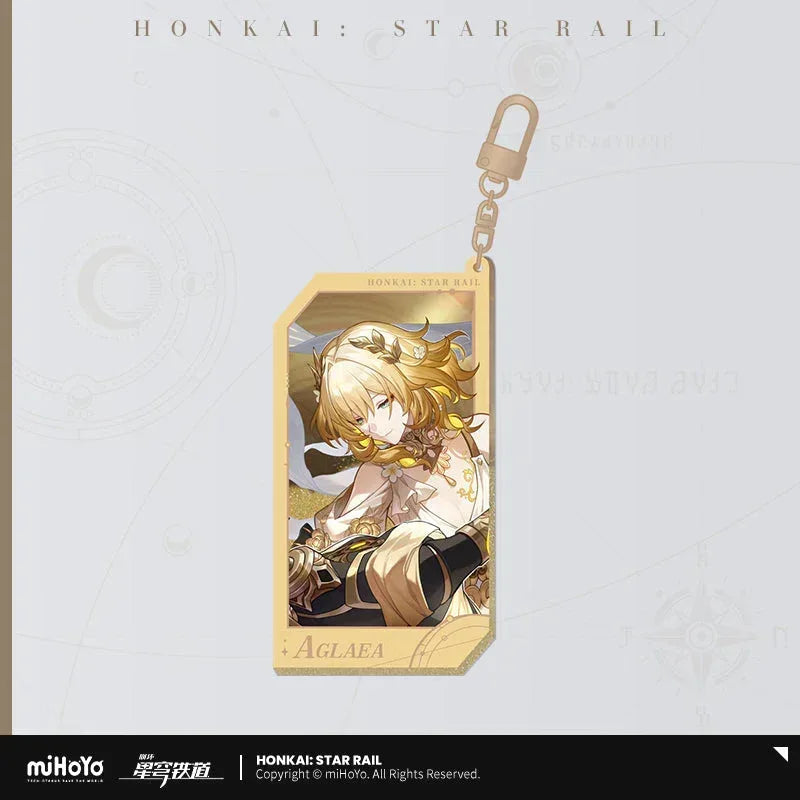 Invitation From The Stellar Series Glitter Quicksand Acrylic Keychain Honkai: Star Rail
