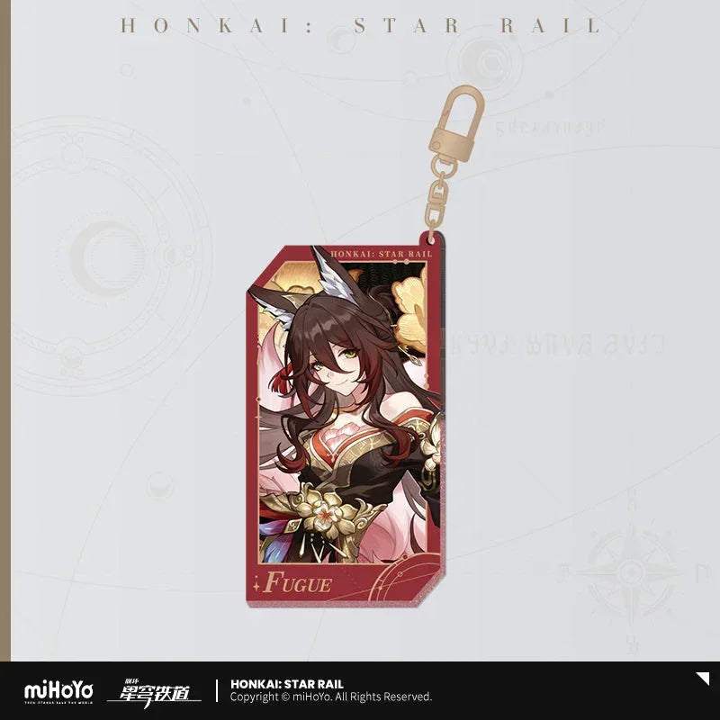 Invitation From The Stellar Series Glitter Quicksand Acrylic Keychain Honkai: Star Rail