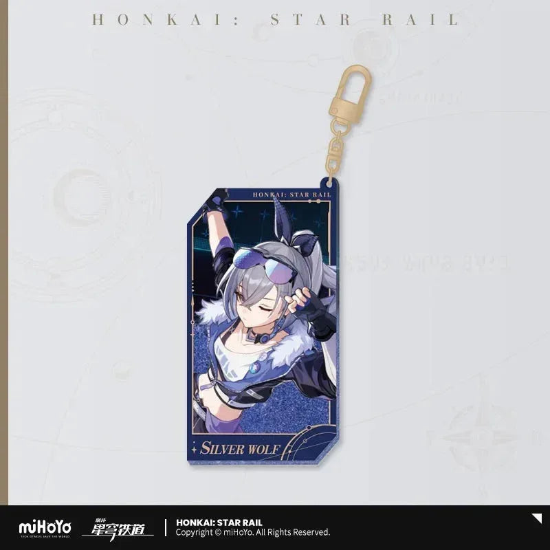 Invitation From The Stellar Series Glitter Quicksand Acrylic Keychain Honkai: Star Rail