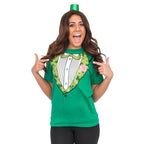Irish Tuxedo St. Patrick's Day Rhinestones T-shirt - XL