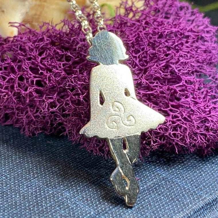 Triskele Irish Dancer Necklace - satin finish dress