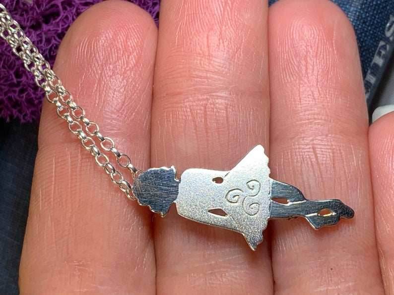 Triskele Irish Dancer Necklace - satin finish dress