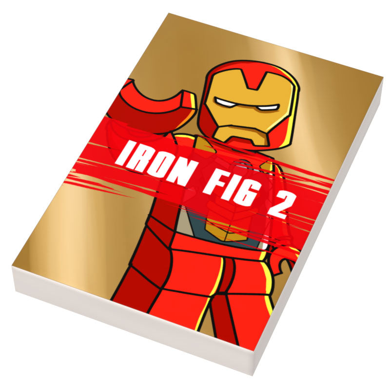 Iron Fig 2 Movie Cover (2x3 Tile) made using LEGO parts - B3 Customs