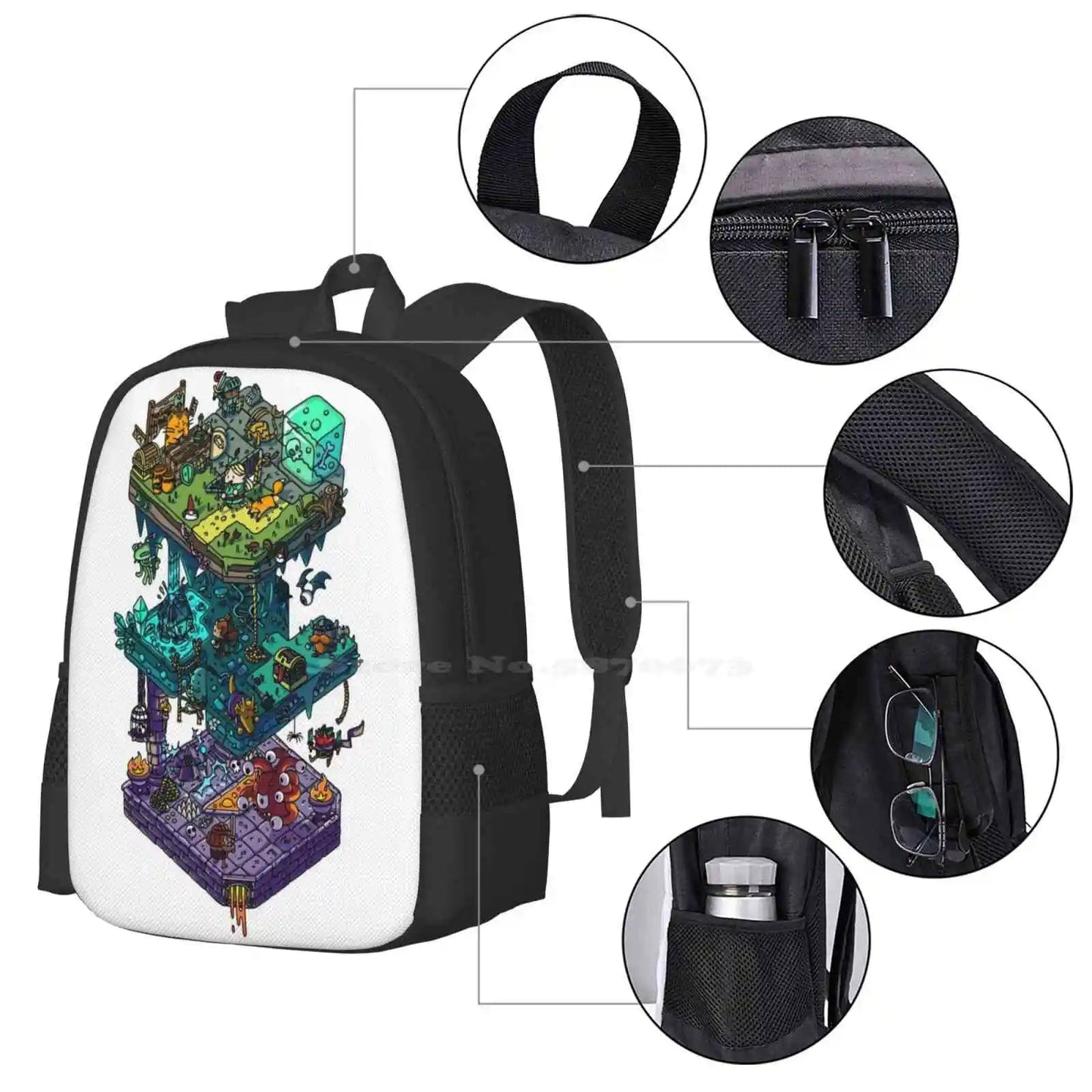 Isometric Dungeon Backpack/Drawstring Bag