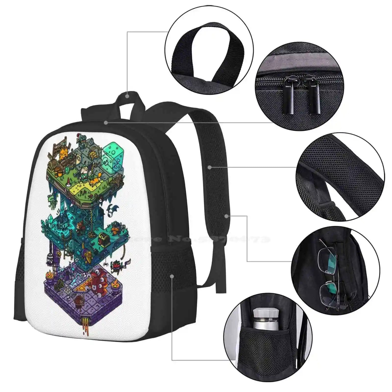 Isometric Dungeon Backpack/Drawstring Bag