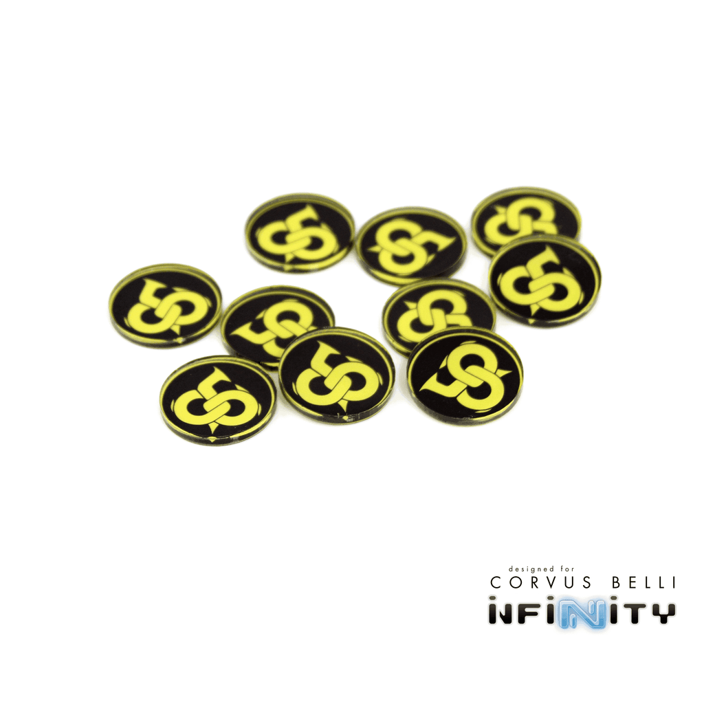 Full Color Infinity Faction Markers, 25mm (Bag of 10) - Imperial Service / 25mm