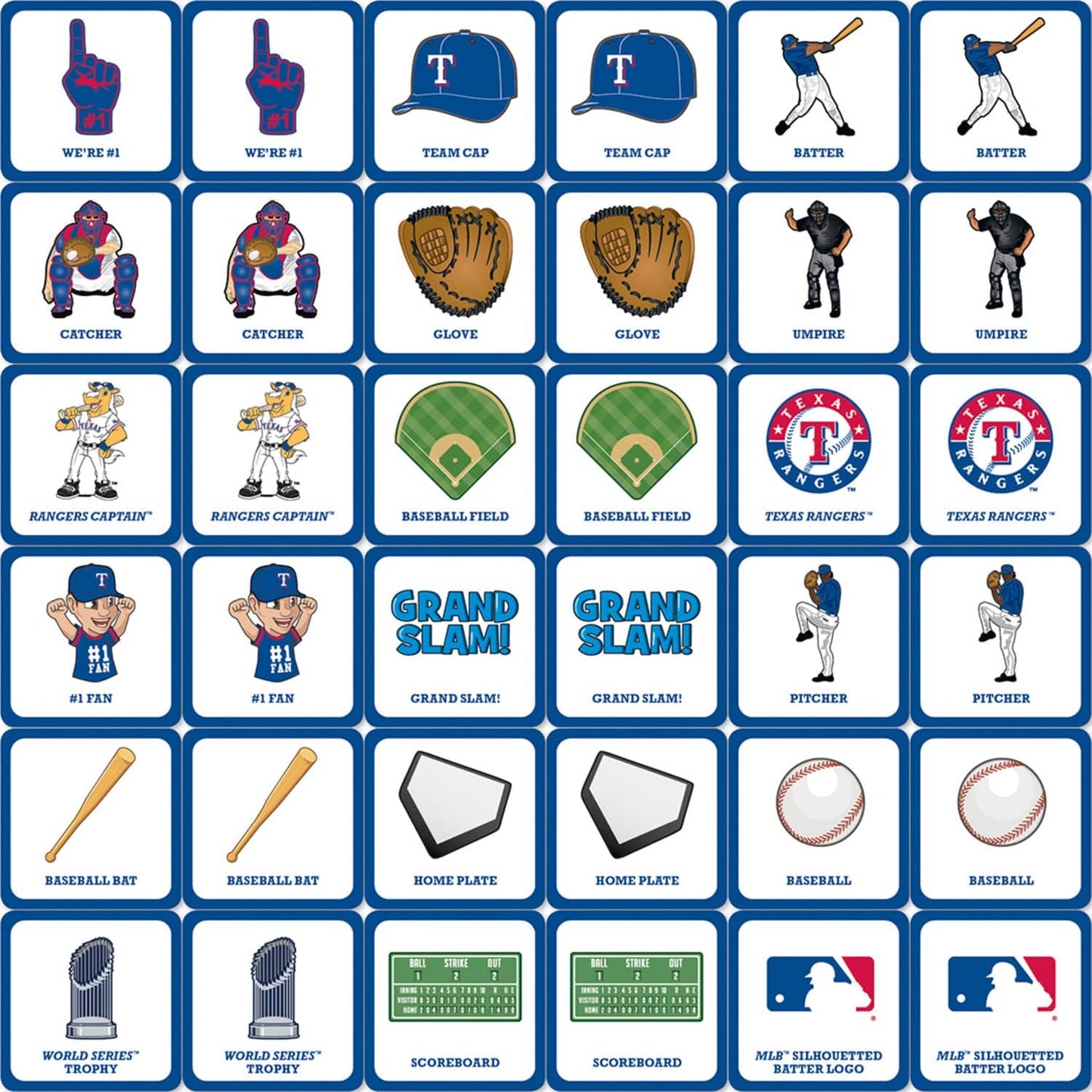 Texas Rangers Matching Game