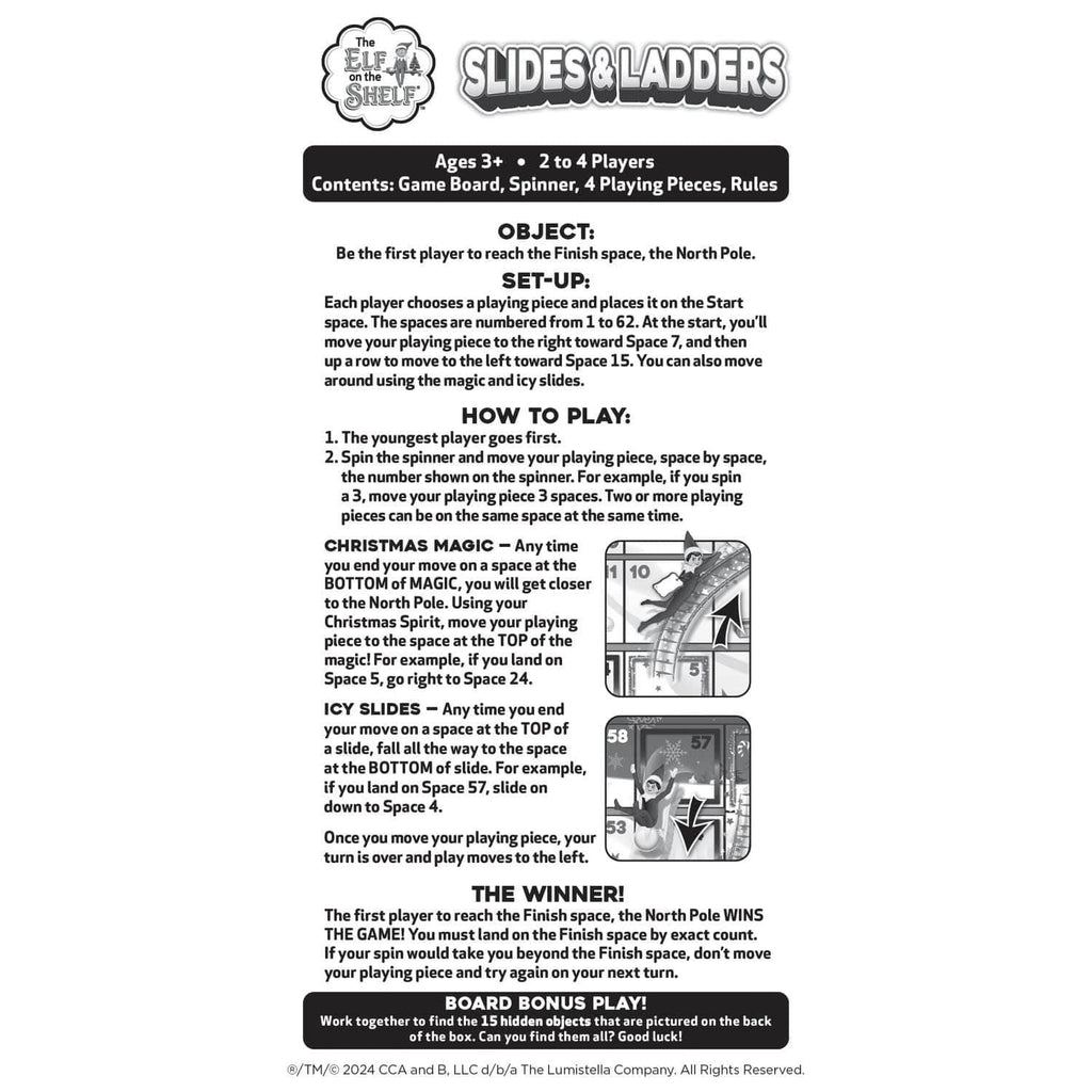 Elf on the Shelf - Slides and Ladders Board Game - 