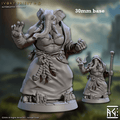 Ivory Priest - Sculpt D (Female Loxodon Monk) - No Hood / Fist / Empty