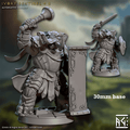 Ivory Sentinel - Sculpt B (Male Loxodon Warrior) - With Helmet / Bastionshield / Mace