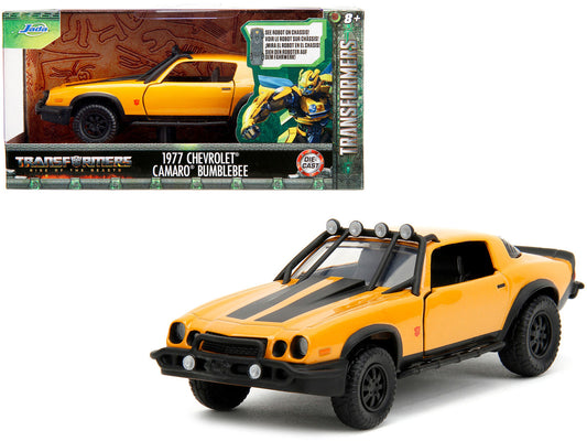 1977 Chevrolet Camaro Off-Road Version Yellow Metallic with Black Stripes "Transformers: Rise of the Beasts" (2023) Movie "Hollywood Rides" Series 1/32 Diecast Model Car by Jada-0