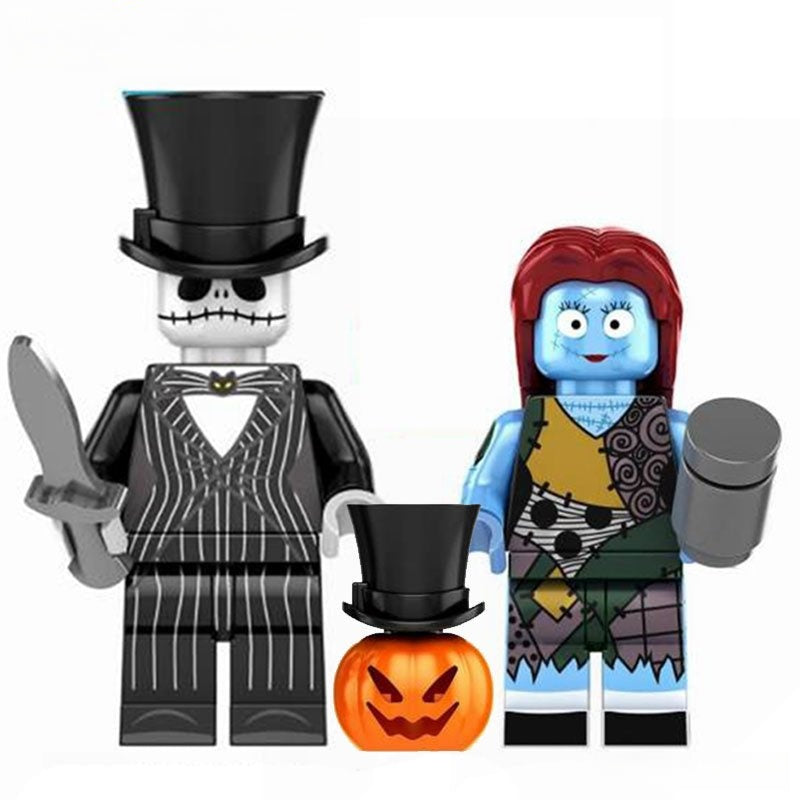 Jack Skellington & Sally Nightmare Before Christmas Lego Minifigures Custom Toys 1