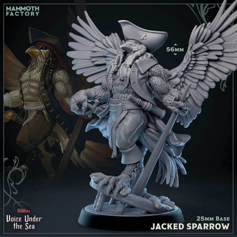 Jacked Sparrow (Absolutely Shredded Aarakocra Pirate) - 