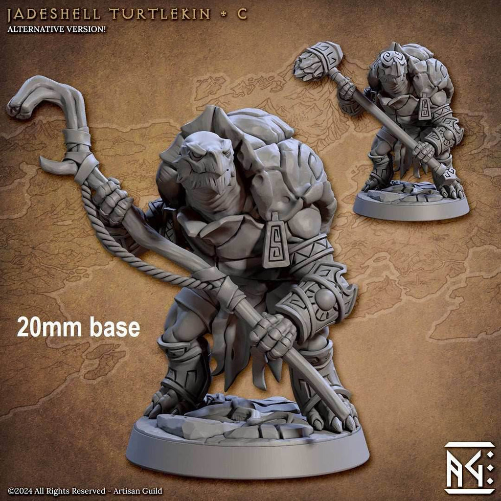 Jadeshell Turtlekin Warrior (Base Sculpt C) - With Helmet / Warhammer