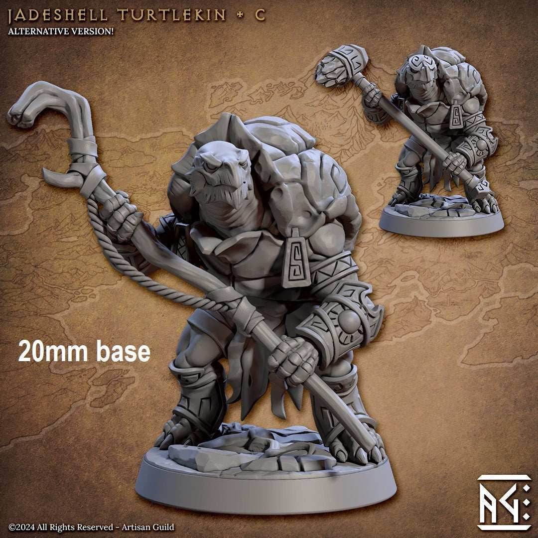 Jadeshell Turtlekin Warrior (Base Sculpt C) - With Helmet / Warhammer