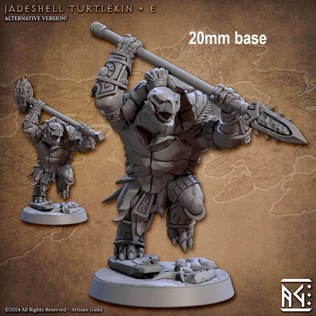 Jadeshell Turtlekin Warrior (Base Sculpt E) - With Helmet / Warhammer