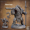 Jadeshell Turtlekin Warrior (Base Sculpt F) - With Helmet / Spear / Blowgun
