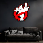 Ghostbusters Plexiglass Neon Art, Uv Print Neon Sign, Neon Light Sign, Neon Wall Art