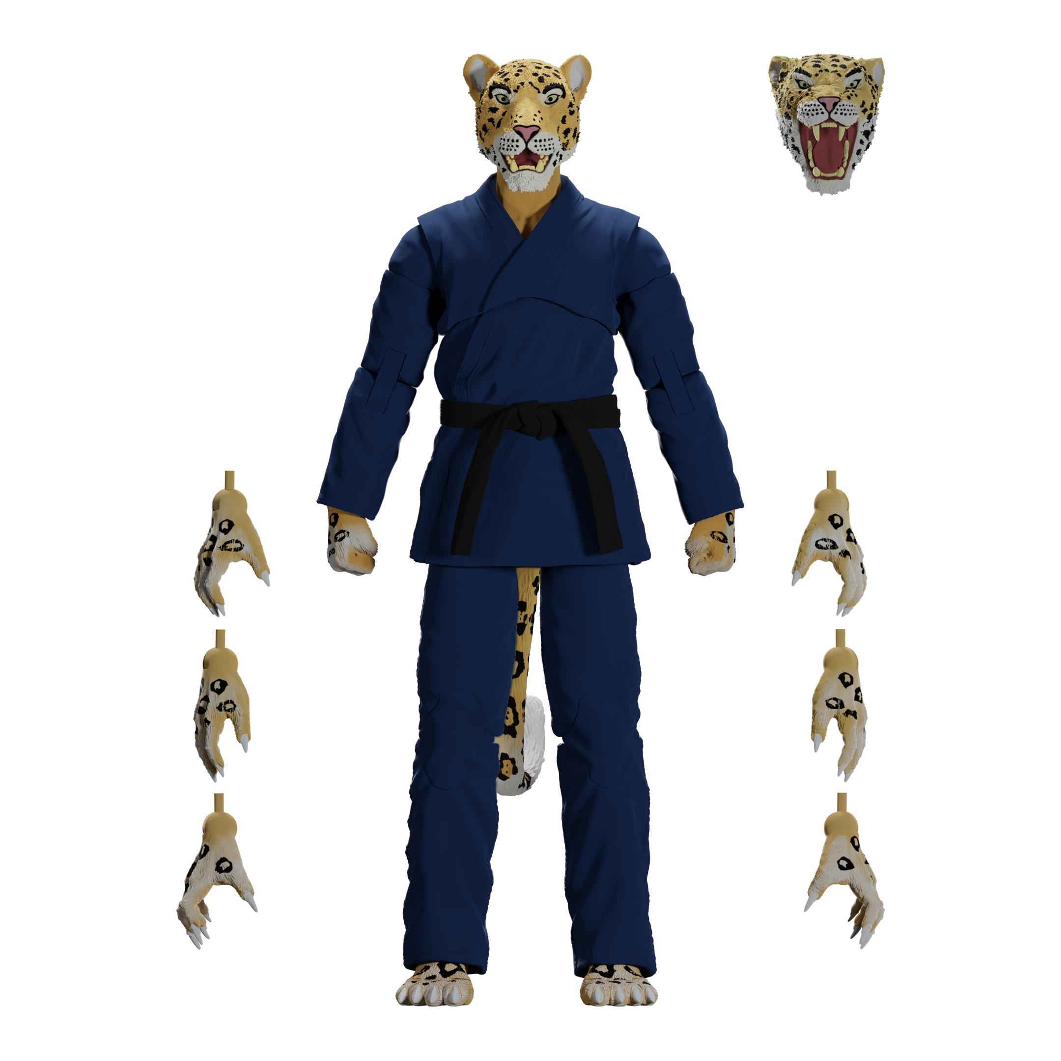 Jiu Jitsu Combat Creatures Jairo the Jaguar Action Figure