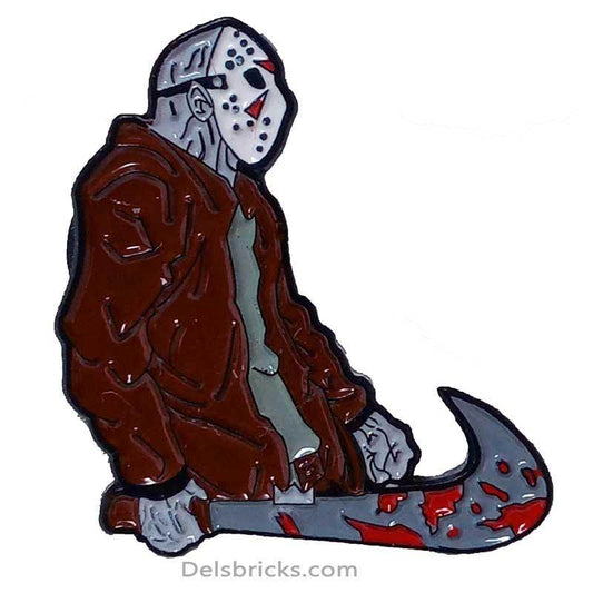 Jason Voorhees with machete Enamel Pins Near Me - 