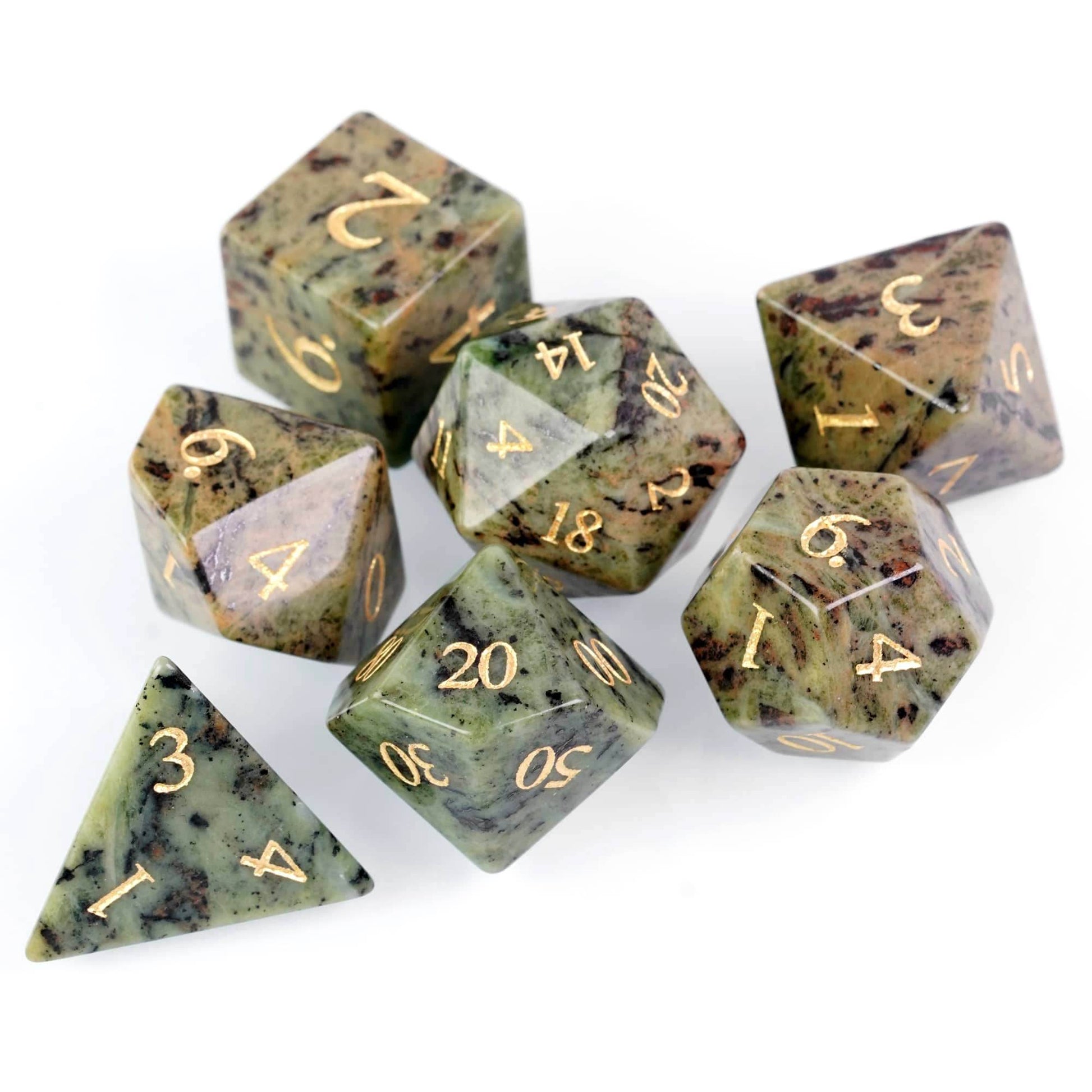 Jasper Gemstone Dice Set - 