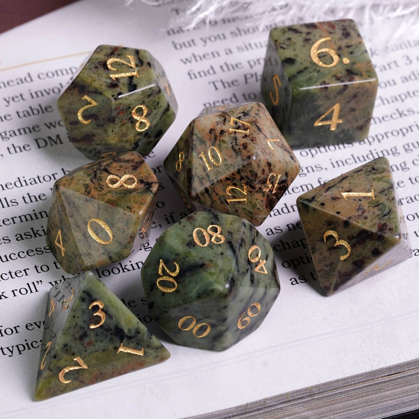 Jasper Gemstone Dice Set - 