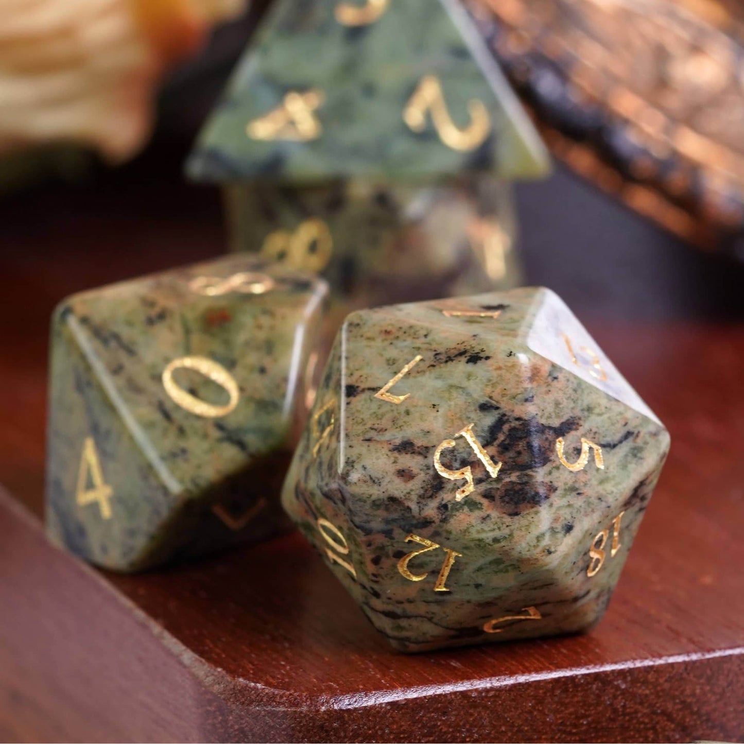 Jasper Gemstone Dice Set - 