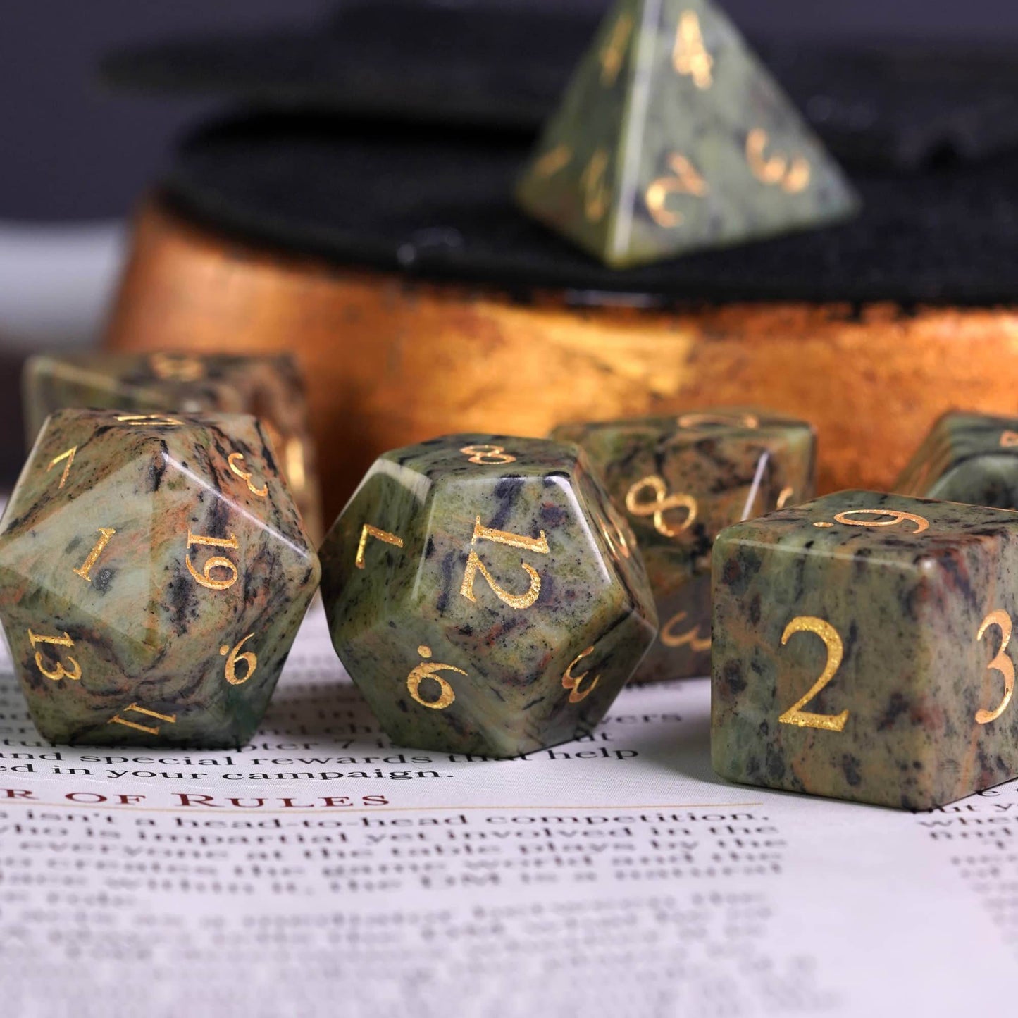 Jasper Gemstone Dice Set - 