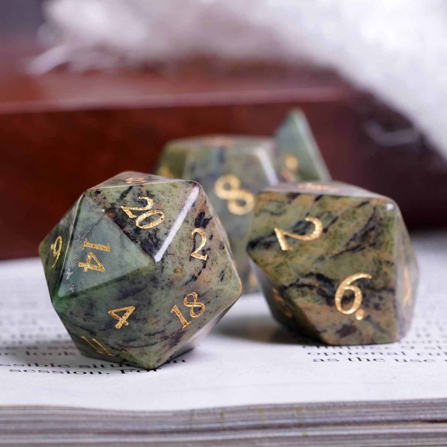 Jasper Gemstone Dice Set - 