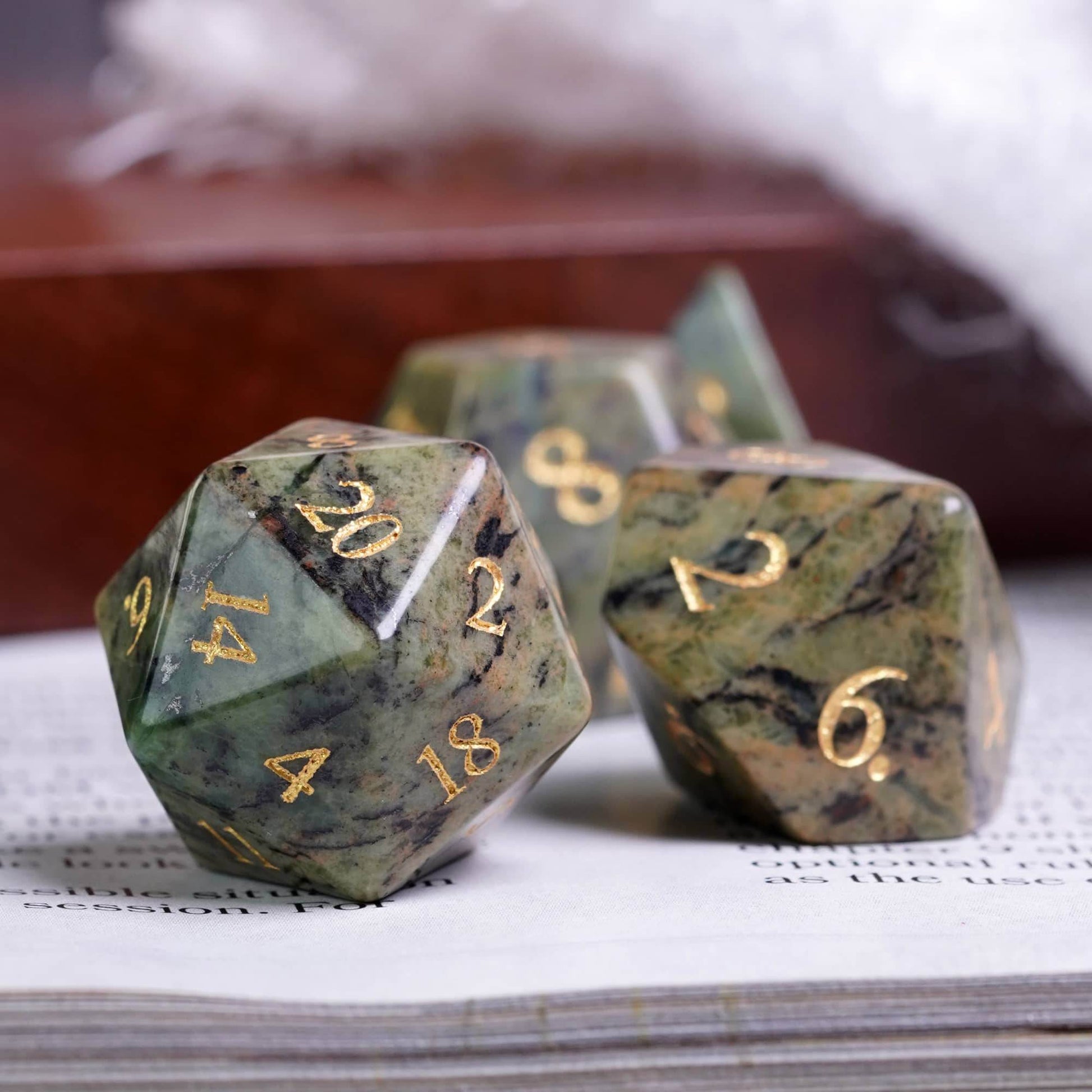 Jasper Gemstone Dice Set - 