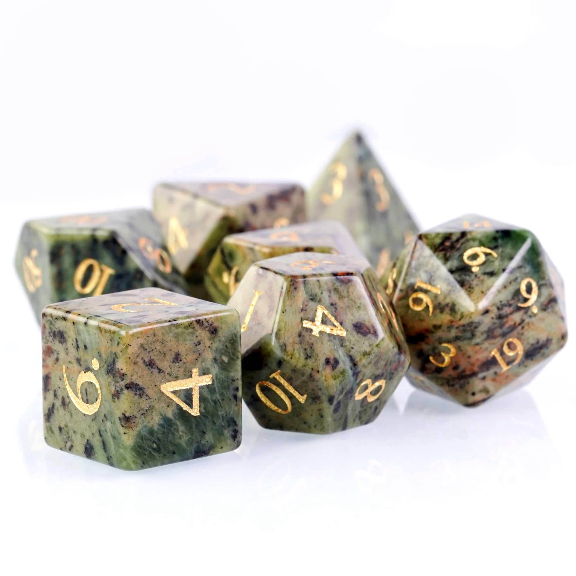Jasper Gemstone Dice Set - 