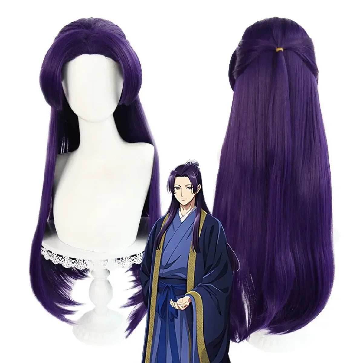 Jinshi Cosplay Costume – Kusuriya no Hitorigoto Outfit with Wig - S / Wig Only