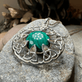 Trinity Knot Malachite Necklace - 
