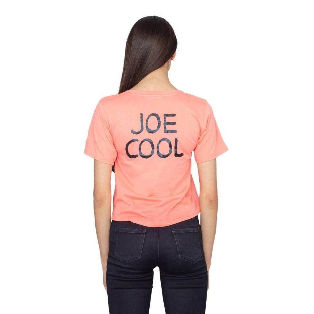 Joe Cool Snoopy Cropped Peach T-shirt - S