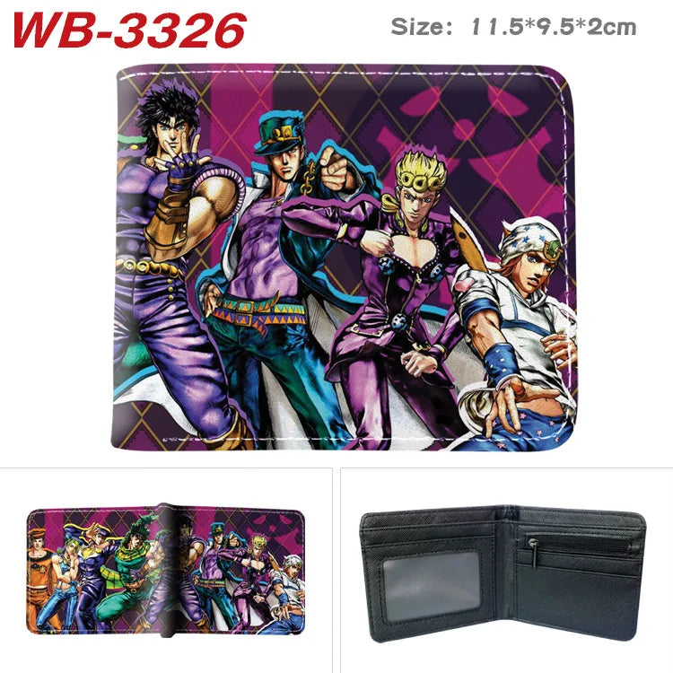 Jojo Bizarre Adventure Anime Cartoon Wallet Coin Purse with Card Holder