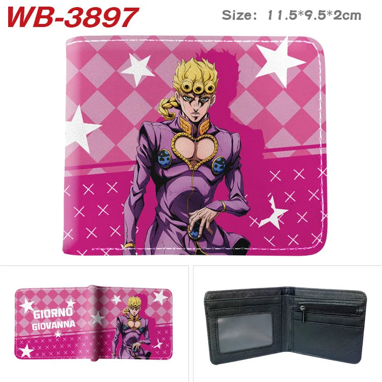 Jojo Bizarre Adventure Anime Cartoon Wallet Coin Purse with Card Holder