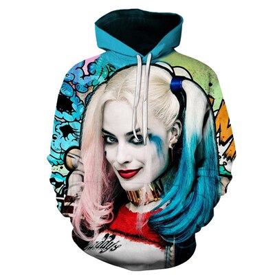 joker 3D Print Sweatshirt Hoodies Men and women Hip Hop Funny Autumn Streetwear Hoodies Sweatshirt For Couples Clothes