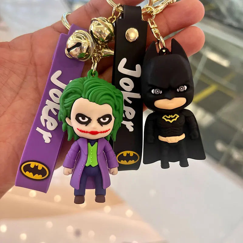 Joker Batman Pendant Keychain for Women Men Kids fans Cartoon Accessories