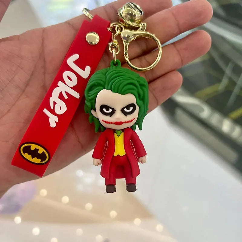 Joker Batman Pendant Keychain for Women Men Kids fans Cartoon Accessories