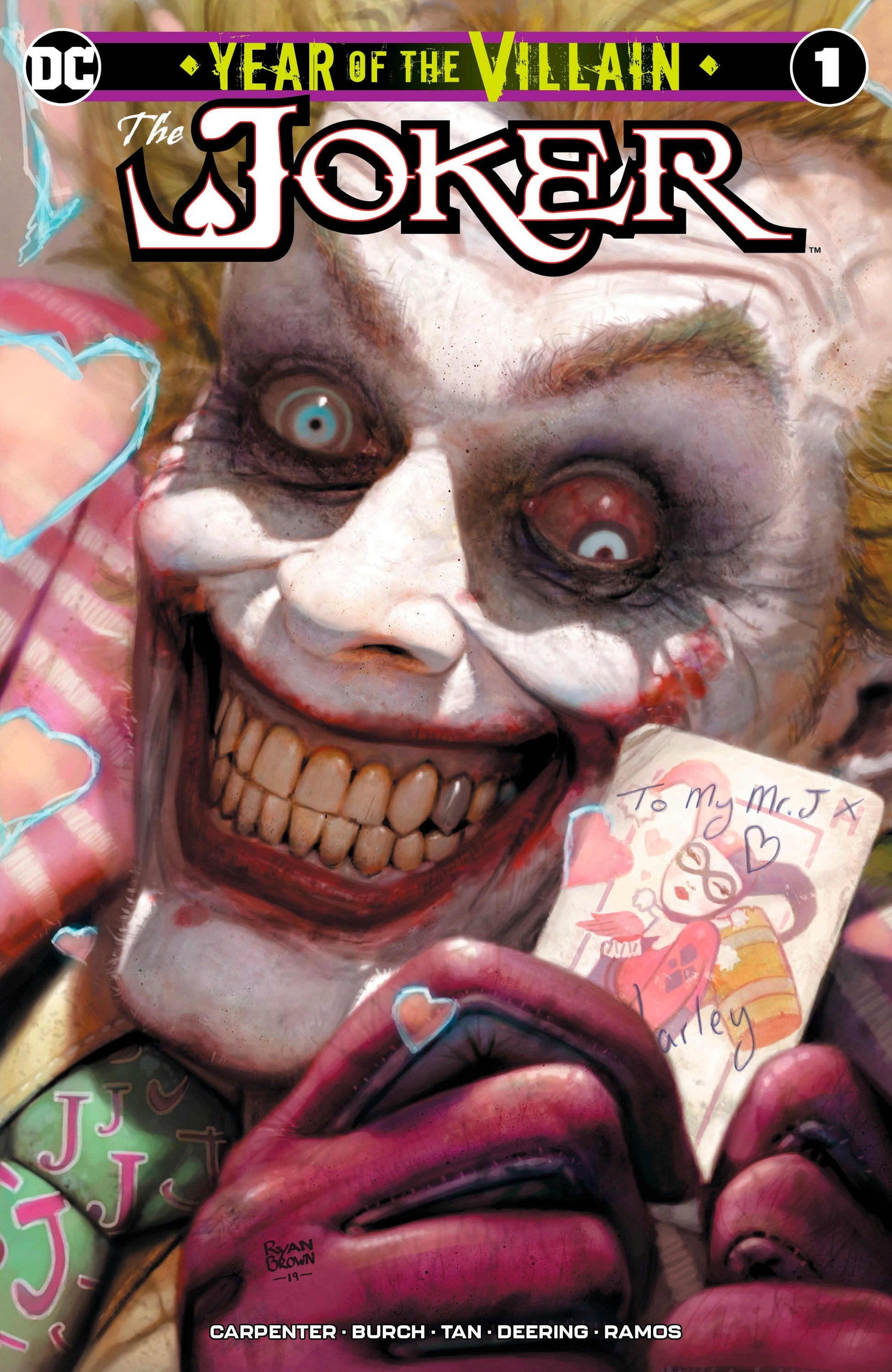 JOKER YEAR OF THE VILLAIN #1 UNKNOWN COMICS RYAN BROWN EXCLUSIVE (10/09/2019)