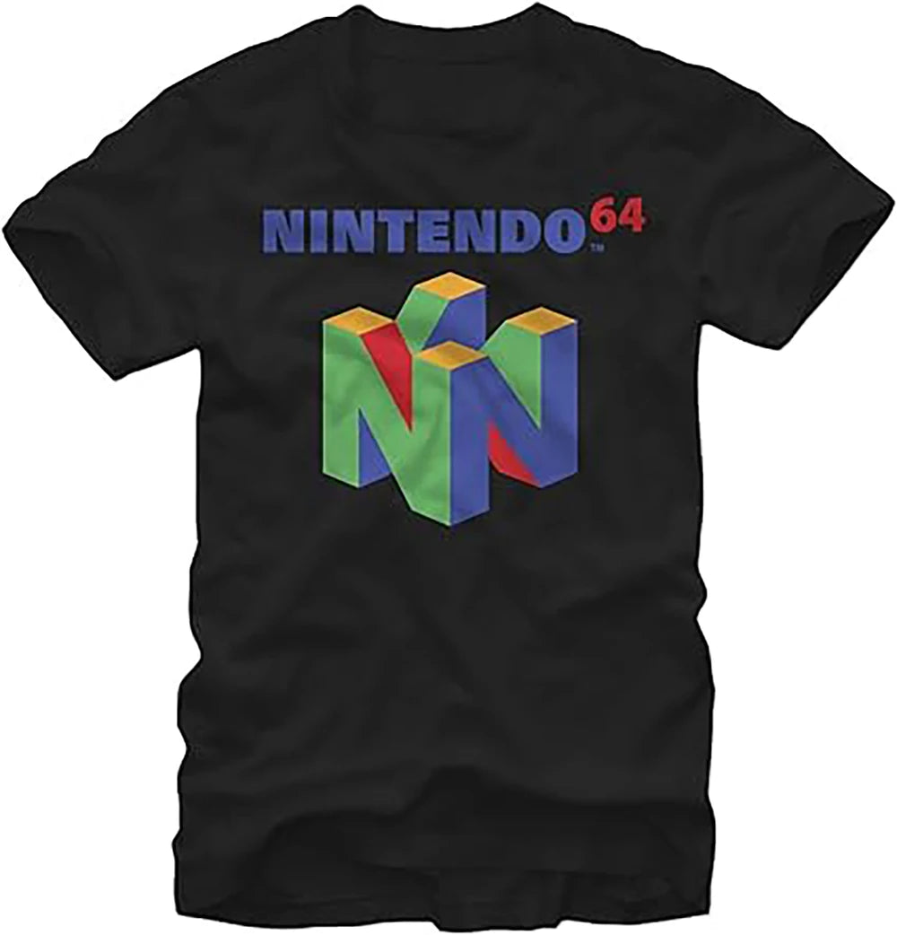 JRJZ Summer Men's T-Shirt New Fashion Printed Nintendo Men's N64 Logo Short Sleeve Casual Pure Cotton T-Shirt For Men #913113