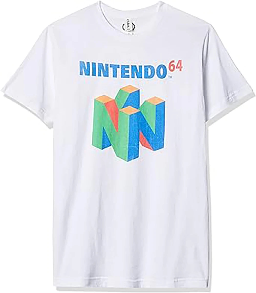 JRJZ Summer Men's T-Shirt New Fashion Printed Nintendo Men's N64 Logo Short Sleeve Casual Pure Cotton T-Shirt For Men #913113