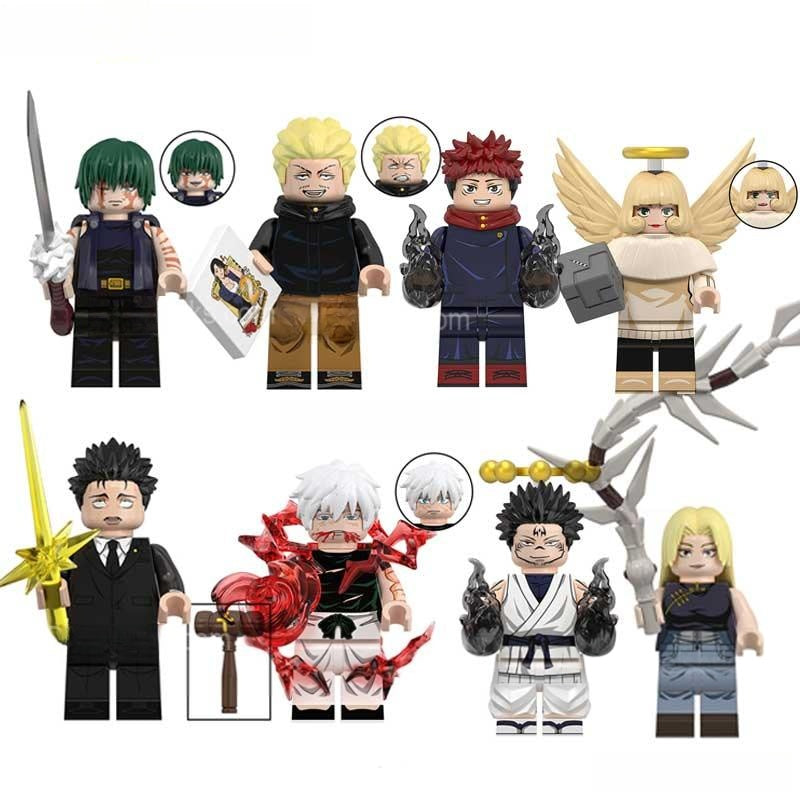 Jujutsu kaisen set of 8 Lego Anime Minifigures Custom Toys 1