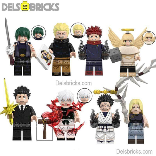 Jujutsu kaisen set of 8 Lego Anime Minifigures Custom Toys 1 - 