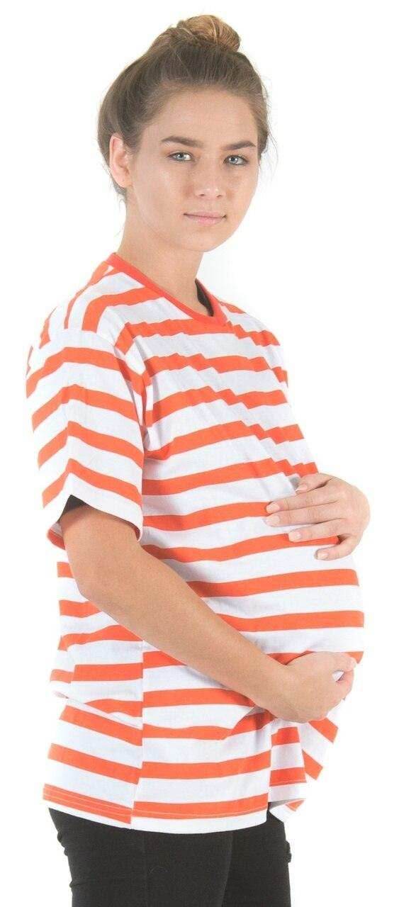 Juno Orange and White Pregnant Impersonation T-Shirt - XS