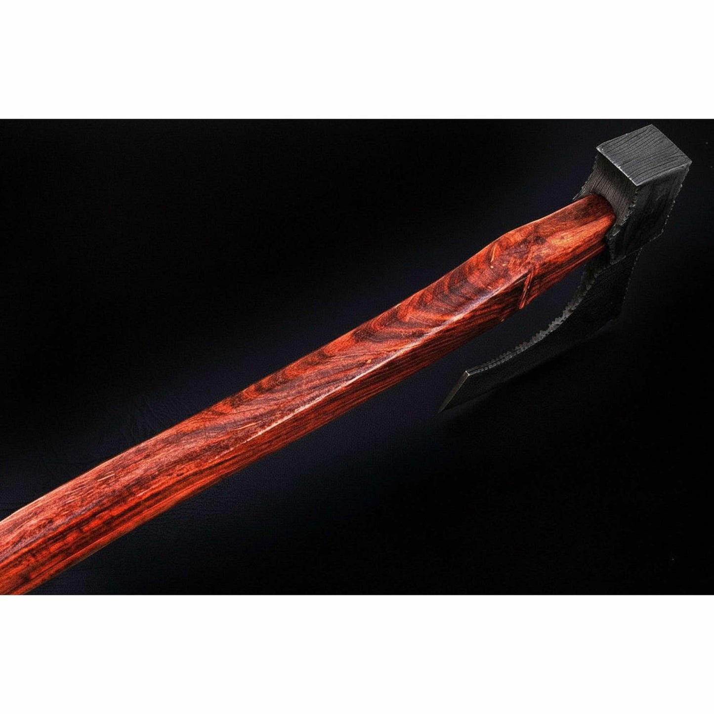 Pattern-Welded Damascus Viking Bearded Axe for Heavy Chopping and Trail Use