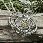 Cradle of Life Trinity Knot Necklace - Gold Accent
