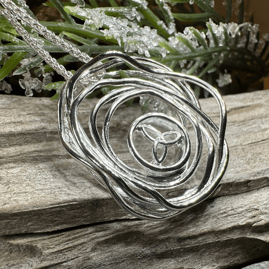 Cradle of Life Trinity Knot Necklace - No Gold Accent